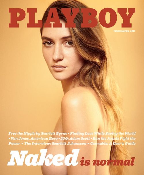 Cover van de Playboy met de tekst naakt is normaal